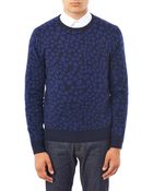 Acne Studios Clissold Animal Print Crew Neck Sweater - Lyst