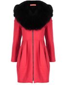 Alice + Olivia Campbell Fox Fur Collar Coat - Lyst