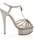 Charlotte Olympia Platinum Leading Lady Sandal - Lyst