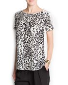 Mango Leopard Print Top - Lyst