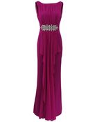 Notte By Marchesa Sleeveless Embroidered Gown - Lyst