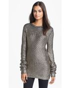 Rachel Roy Metallic Sweater - Lyst