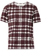Balenciaga Check-Print T-Shirt - Lyst