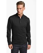Victorinox Long Sleeve Zip Polo - Lyst
