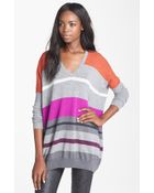 Autumn Cashmere Stripe Cashmere Sweater - Lyst