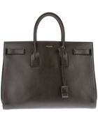 Saint Laurent Structured Tote - Lyst