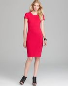 DKNY Short Sleeve Seamed Dress - Lyst