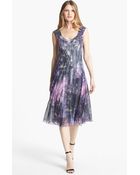 Komarov Print Chiffon Dress - Lyst