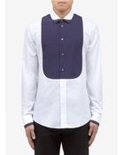 Maison Margiela Cotton Contrast Bib Shirt - Lyst