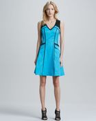 Nanette Lepore Andes Piped Aline Scuba Dress - Lyst