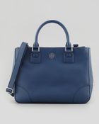 Tory Burch Robinson Doublezip Tote Bag Blue - Lyst