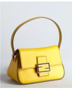 Fendi Yellow and Black Leather Mama Mini Baguette - Lyst
