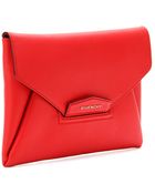 Givenchy Antigona Leather Envelope Clutch - Lyst