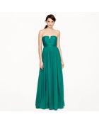 J.Crew Nadia Long Dress In Silk Chiffon - Lyst