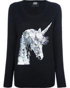 Markus Lupfer Sequinned Unicorn Sweater - Lyst
