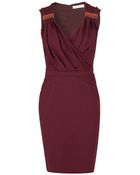 Matthew Williamson Winter Wool Cross Front Shift Dress - Lyst