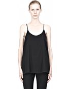 Alexander Wang Silk Georgette Over Jersey Tank - Lyst