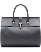 Balenciaga Tube Round Leather Tote - Lyst