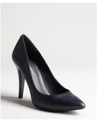 BCBGeneration Navy Leather Pointed Toe Cielo Pumps - Lyst