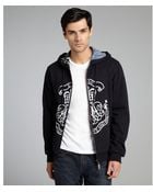 Etro Black and White Cotton Reversible Graphic Hoodie - Lyst