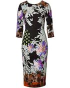 Etro Viscose Stretch Patterned Midi-Dress - Lyst