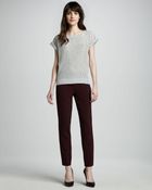 Theory Belisa Stretch Cottonnylon Ankle Pants - Lyst