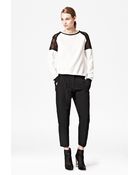 French Connection Honey Lace Insert Sweatshirt - Lyst