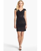 Marc New York By Andrew Marc Lace Crepe Sheath Dress - Lyst