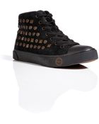 Ugg Leather Cayha Studded Sneakers in Black - Lyst