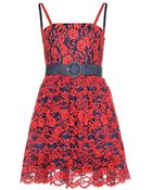 Alice + Olivia Sia Lace Coated Dress - Lyst