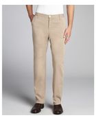 Gucci Beige Stretch Cotton Chino Pants - Lyst