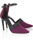 Proenza Schouler Tweed and Patent-leather Pumps - Lyst