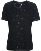 Lanvin Floral Lace T Shirt - Lyst