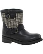 Ash Titan Studded Biker Boots - Lyst
