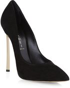 Casadei Blade Suede Pump - Lyst