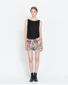 Zara Combination Playsuit with Printed Shorts - Lyst