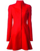 Alexander McQueen Flared Hem Coat - Lyst