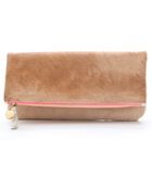 Clare Vivier Fold Over Haircalf Clutch - Lyst