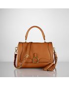Ralph Lauren Calfskin Stirrup Satchel - Lyst