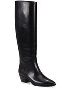 Saint Laurent Rock Leather Kneehigh Boots - Lyst