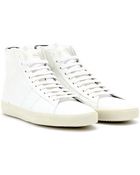 Saint Laurent Leather Hightop Sneakers - Lyst