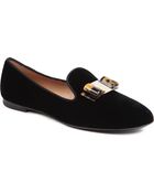 Ferragamo Scotty T Velvet Slippers - Lyst