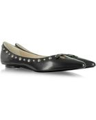 Marc Jacobs Studded Black Leather Ballerina Shoe - Lyst