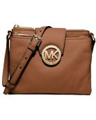 Michael Kors Michael Large Fulton Pebbled Crossbody - Lyst
