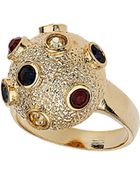 Topshop Premium Rhinestone Circle Ring - Lyst