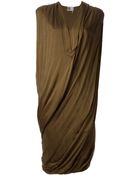 Lanvin Draped Dress - Lyst