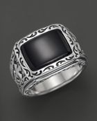 Scott Kay Men'S Sterling Silver Engraved Ring With Onyx - Lyst