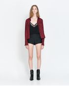 Zara Jacquard Shorts - Lyst