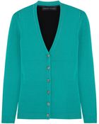 Jonathan Saunders Allegra Twotone Stretchknit Cardigan - Lyst