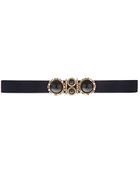 Oscar de la Renta Faille Cabochon Buckle Waist Belt - Lyst